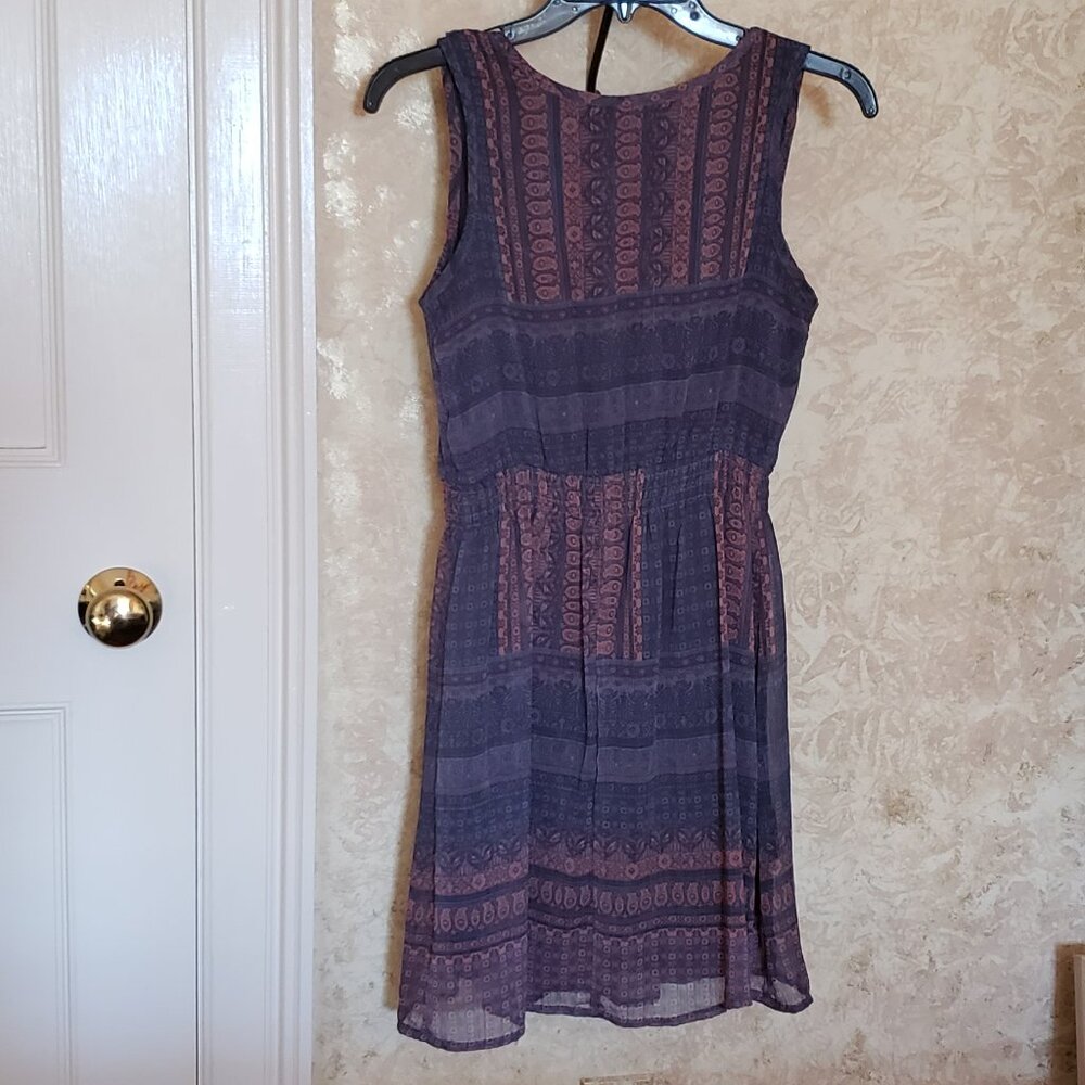 Dark Grey & Terracotta boho dress - Picture 4 of 5